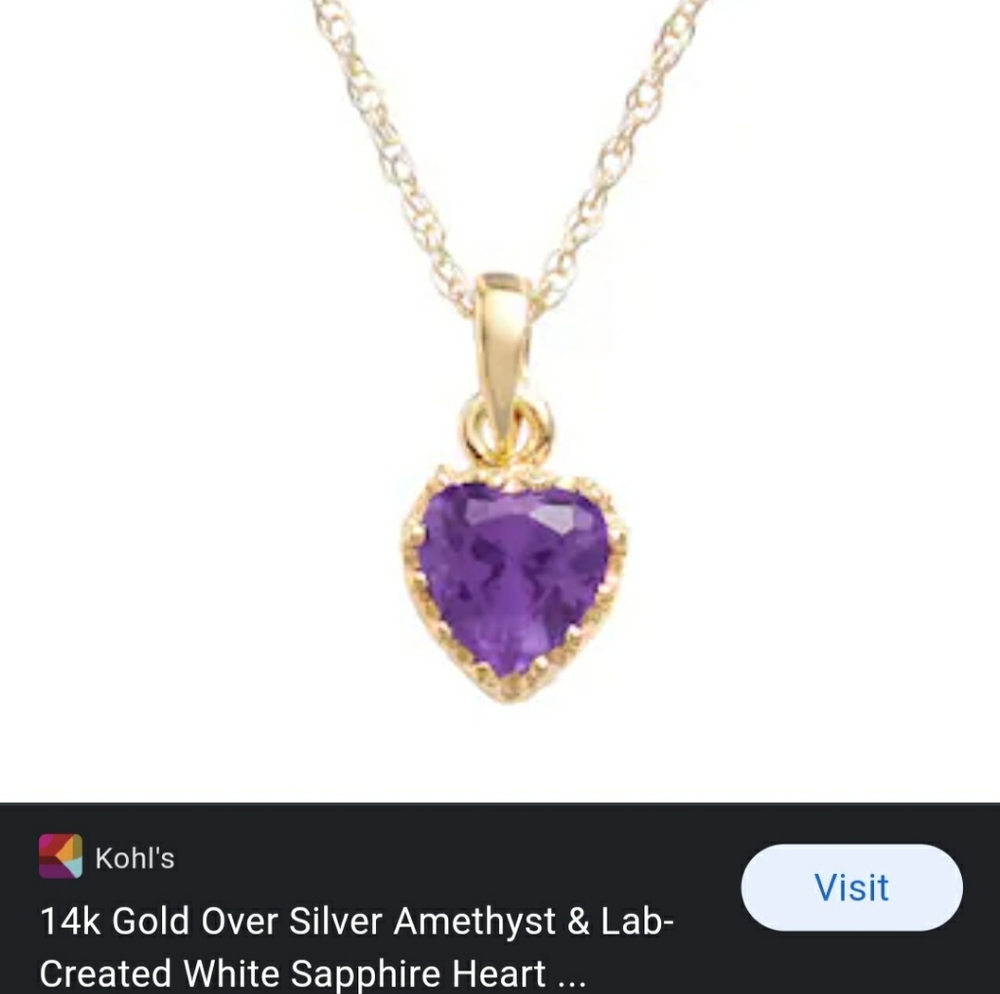 14k Plated Gold Genuine Amethyst